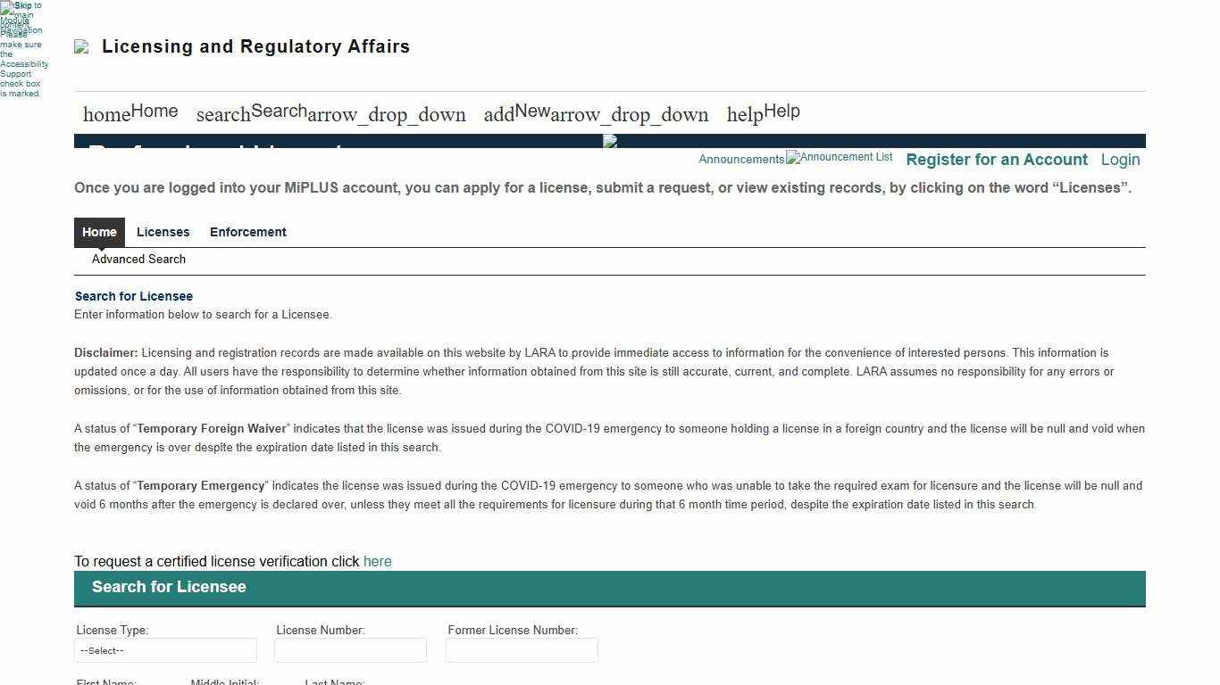 Accela Citizen Access